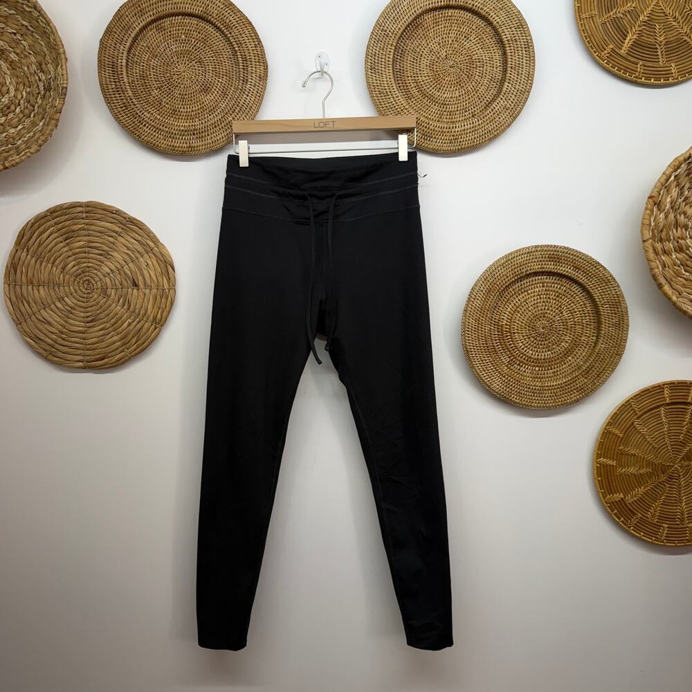 Girlfriend Collective Black Drawstring Leggings XL High Rise Tie Waist